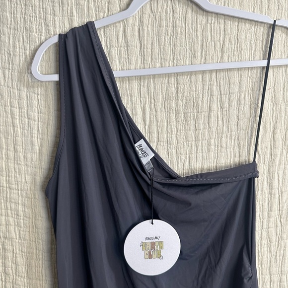 Princess Polly NWTOne-Shoulder Gray Dress - Picture 3 of 5
